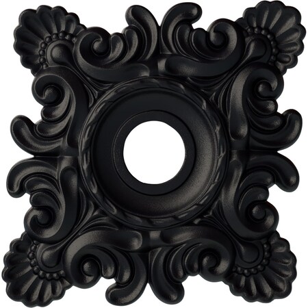 Ekena Millwork Crawley Ceiling Medallion (Fits Canopies up to 6 3/4"), 18"W x 18"H x 3 1/4"ID x 1 1/2"P, Steel Gray CM18CRSGS